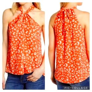 Gibson Orange Halter Neck Women's Top